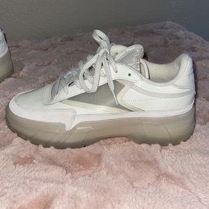 Women White Reebok Cardi B Shoes Sneakers size 10